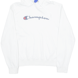 CHAMPION Mens White Hoodie M