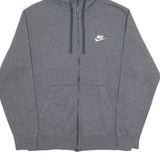 NIKE Mens Grey Hoodie Full Zip S
