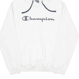 CHAMPION Mens White Hoodie M