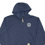 CARHARTT Loose Fit Mens Blue Hoodie Full Zip M