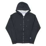 CHAMPION Mens Black Hoodie Full Zip S