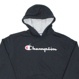 CHAMPION Mens Black Hoodie L