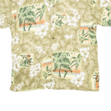 NO BOUNDARIES Mens Hawaiian Shirt Brown Crazy Pattern L