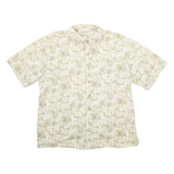 BATIK BAY Mens Hawaiian Shirt Beige Floral L