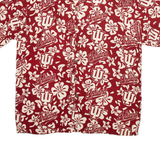 TREEFORT Mens Hawaiian Shirt Red Crazy Pattern 2XL
