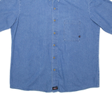 DICKIES Mens Plain Shirt Blue 2XL