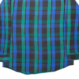 BIRCH CREEK Mens Shirt Blue 90s Check Long Sleeve L