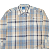 WRANGLER Mens Shirt Blue Check Long Sleeve L