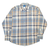 WRANGLER Mens Shirt Blue Check Long Sleeve L