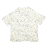 CARIBBEAN JOE Mens Hawaiian Shirt White Crazy Pattern L