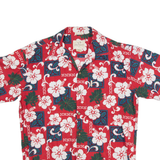 SUNSET BREEZE Mens Hawaiian Shirt Red Floral M