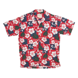 SUNSET BREEZE Mens Hawaiian Shirt Red Floral M