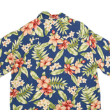 BISHOP Mens Hawaiian Shirt Blue Floral S