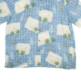 BATCK BAY Mens Hawaiian Shirt Blue Floral XL