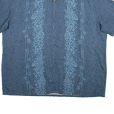CAMPIA Mens Shirt Blue Floral 2XL