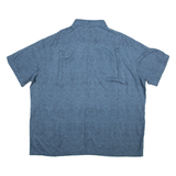 CAMPIA Mens Shirt Blue Floral 2XL