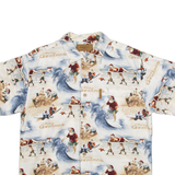 CLEARWATER OUTFITTERS Santa Print Mens Shirt White M