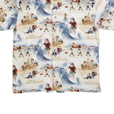 CLEARWATER OUTFITTERS Santa Print Mens Shirt White M