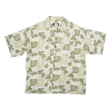 GECKO HAWAII Mens Hawaiian Shirt Green Floral XL