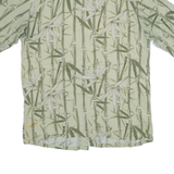 PURITAN Mens Hawaiian Shirt Green Floral M