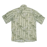 PURITAN Mens Hawaiian Shirt Green Floral M