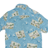 BATCK BAY Mens Hawaiian Shirt Blue Floral S