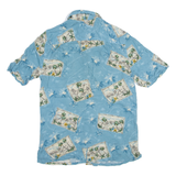BATCK BAY Mens Hawaiian Shirt Blue Floral S