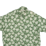 MUNSINGWEAR Mens Hawaiian Shirt Green Floral L