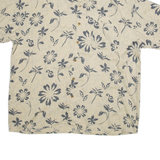 MORRO BAY Mens Hawaiian Shirt Cream Viscose Floral XL