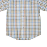 WRANGLER Rugged Wear Mens Shirt Blue Plaid L