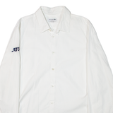 LACOSTE Slim Fit Mens Plain Shirt White Long Sleeve L