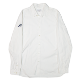 LACOSTE Slim Fit Mens Plain Shirt White Long Sleeve L