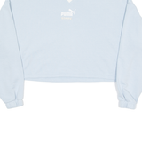 PUMA Cropped Womens Sweatshirt Blue Collared XS