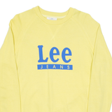 LEE Womens Sweatshirt Yellow Crew Neck XS