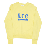 LEE Womens Sweatshirt Yellow Crew Neck XS