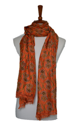 Ethical Luxury Wrap by Women Artisans - Hand-Embroidered Silk Shawl