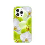 Sage Green Orchid Blooms iPhone 14 Pro Case