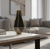 ANYHOUZ Modern Gold Black Tabletop Decor – Modern Metal Art Ornament for Living Room Display & Home Crafts