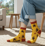 Anyfootwear 3 Pairs Women’s Seasonal Cotton Socks Funny Gift Party Multi Color