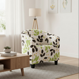 Anyseat White Leaf Chair Cover – Plain Dustproof Tub Slipcover for Home Décor