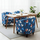 Anyseat Christmas Blue Chair Cover – Dustproof Tub Slipcover for Home Décor