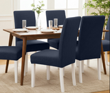 Anyseat Navy Waterproof Chair Cover – Corn Kernel Pattern Stretch Slipcover for Dining Room
