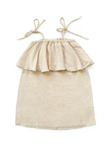 Organic muslin girl's dress - Flower pattern