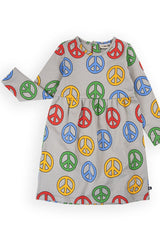 Girl long sleeve dress - Peace
