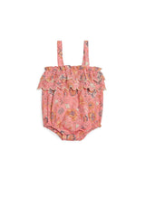 Pink baby girl romper - Bohemian Strawberry