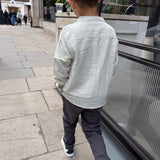 Boy's shirt Akir - Cream Stripes