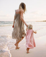 Back to nature girl's dress - Dusty Pink