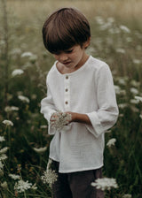 Kid's muslin shirt - White