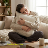Anypillow Beige Tufted Embroidered Pillowcase Decorative Cushion Cover