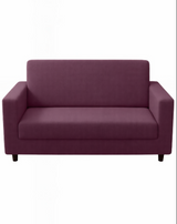Anyhouz 2 Seater Sofa Cover Plain Bean Paste Red Style and Protection For Living Room Sofa Chair Elastic Stretchable Slipcover